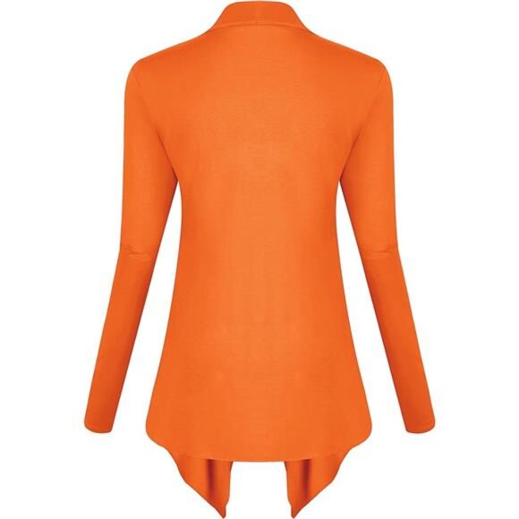 Women's Long Sleeve Open Front Drape Cardigan – Casual, Lightweight Blazer - Picture 3 of 6